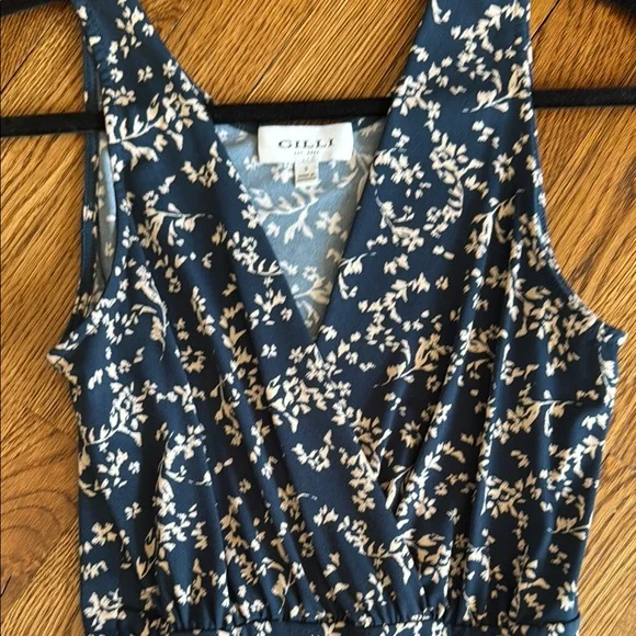 Floral Jumpsuit in Blue and White - Picture 2 of 4